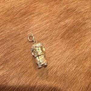 VTG Monet Gold Tone Mechanical Charm SMILE Boy